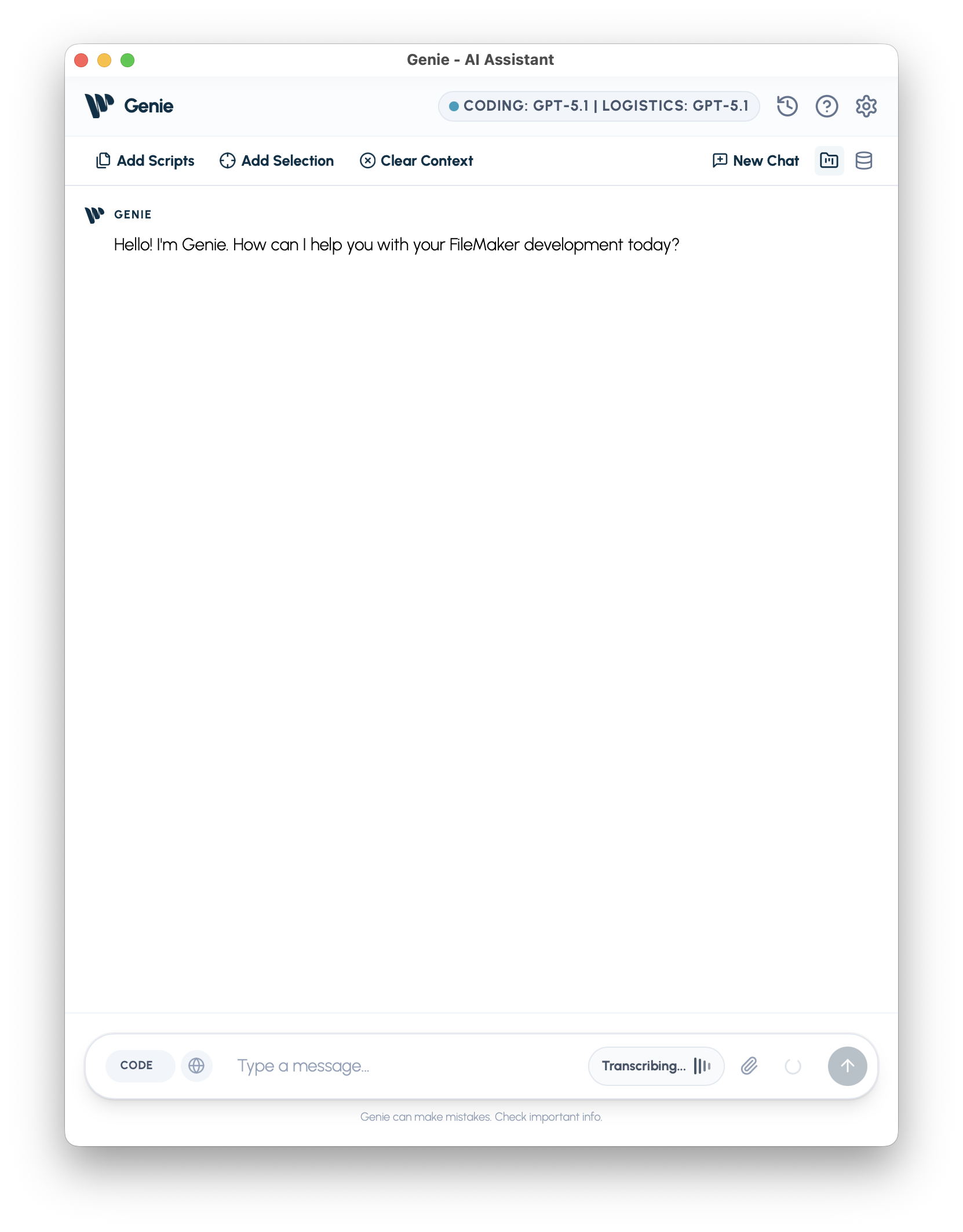 Dictation transcribing state