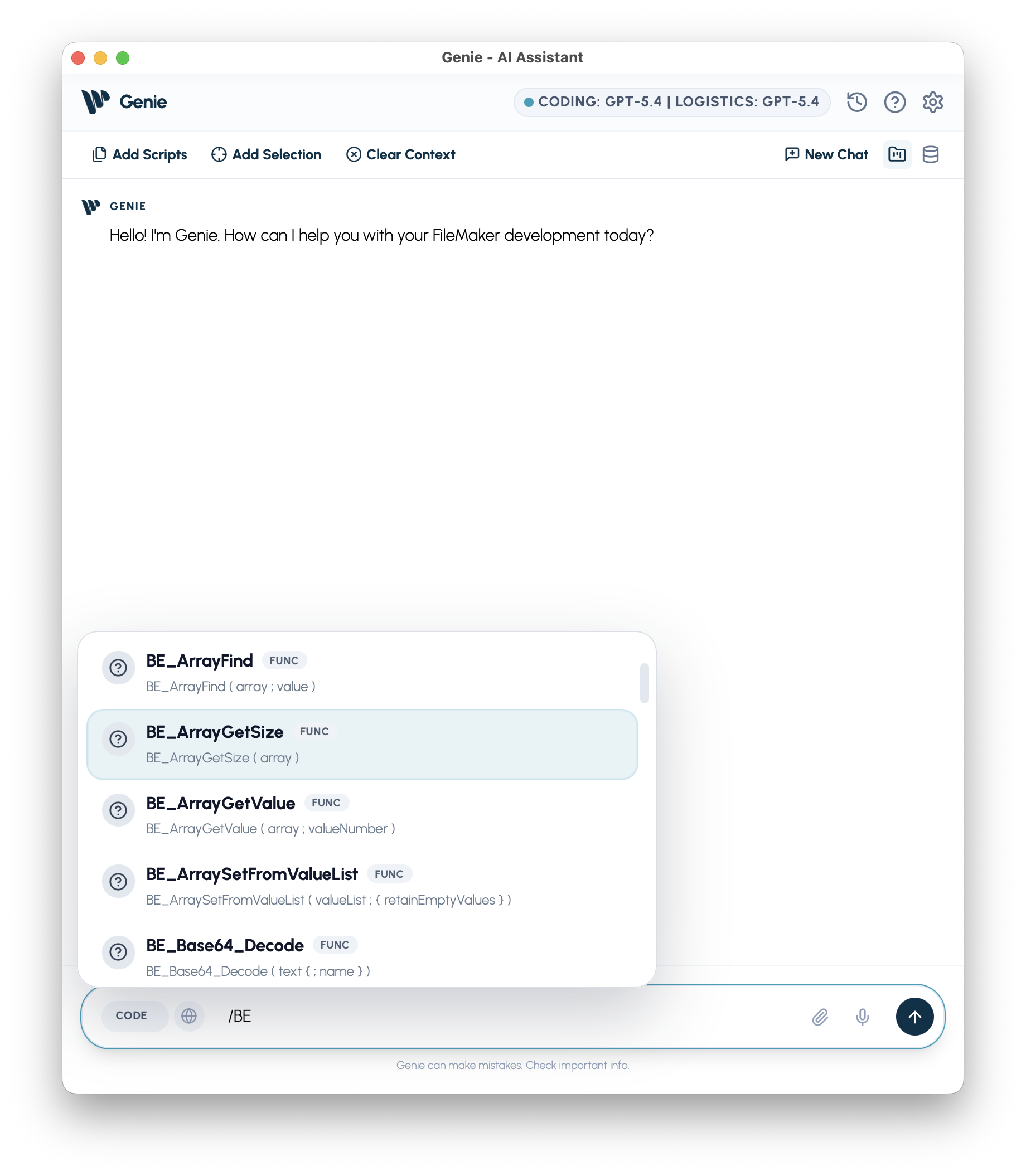 BaseElements autocomplete suggestions in the composer